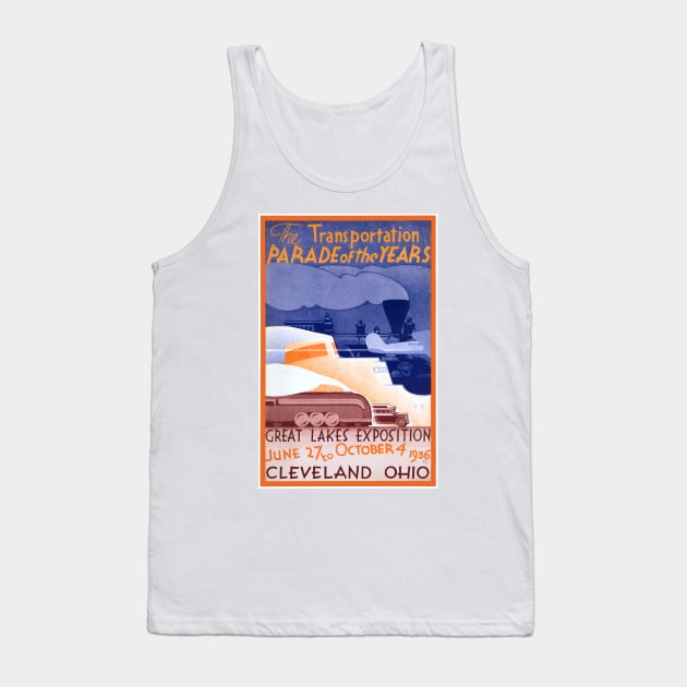 Vintage Travel Poster USA Cleveland Ohio Tank Top by vintagetreasure